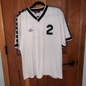 Mens white Kappa soccer jersey #2